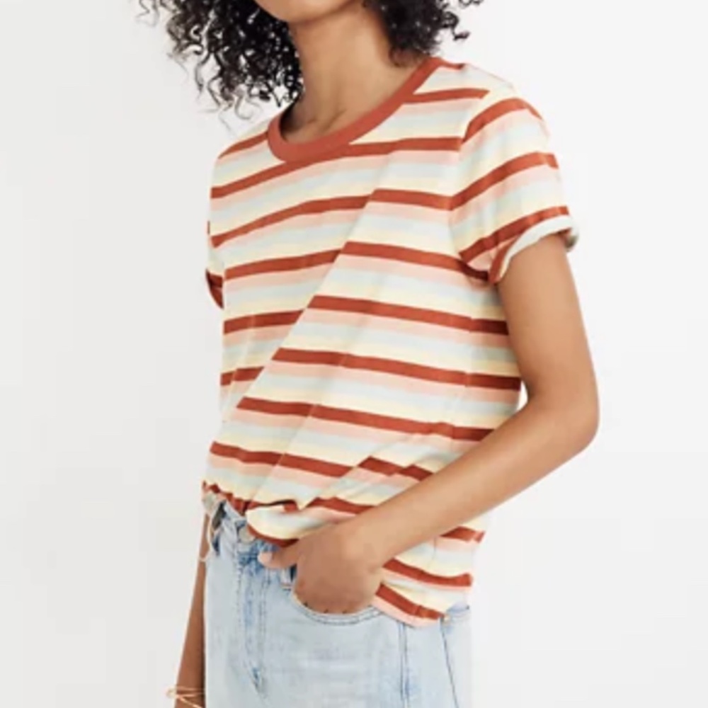 Madewell Northside Vintage Tee, Size M in Broadway Stripe